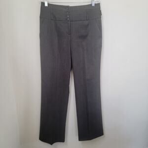 Cartonnier Sz 10 Gray Slacks Pants Business Work Mid Rise Straight Leg Belt Loop